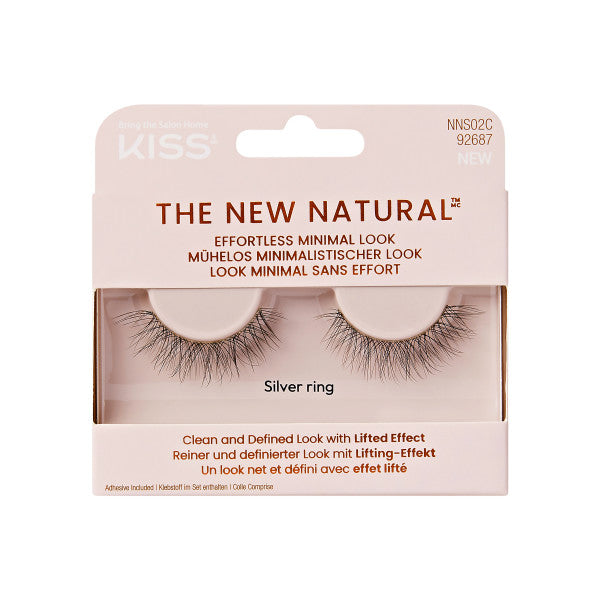 KISS The New Natural, False Eyelashes, Silver Ring, 12mm, 1 Pair