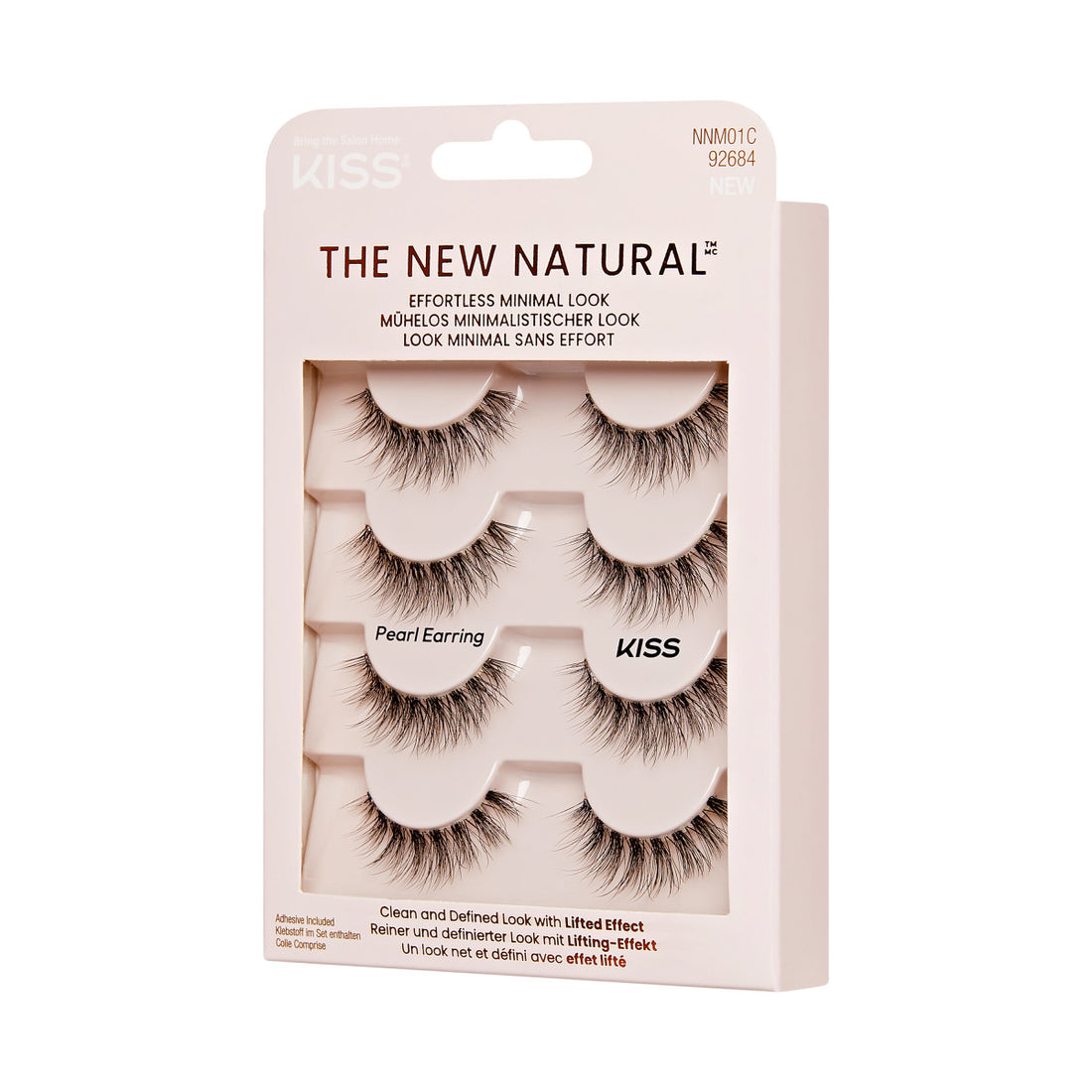 KISS The New Natural Lash 4-Pair Multipack - Pearl Earring