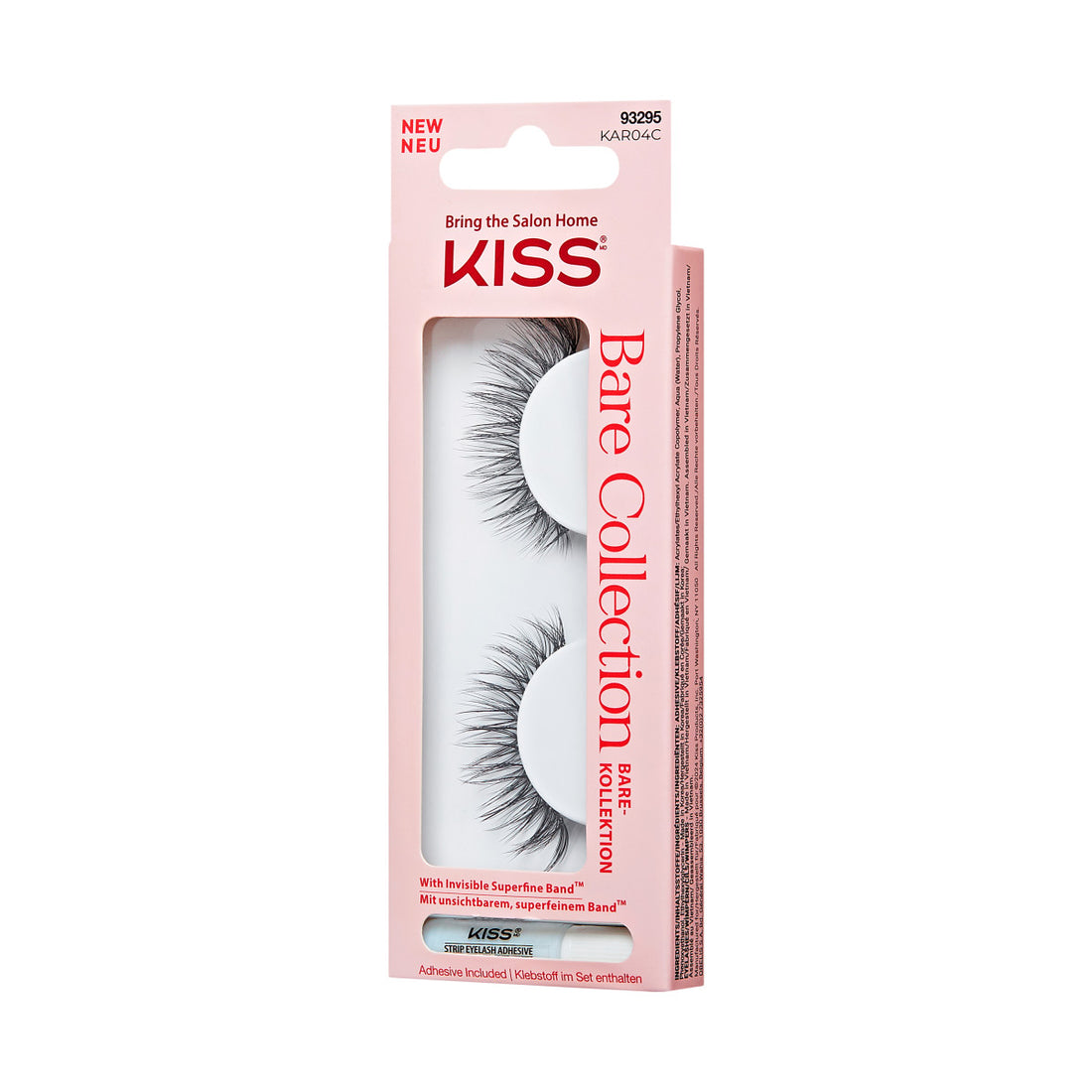 KISS Bare Collection False Eyelashes, 1 Pair & Lash Glue Net Wt. 1g (0.035.oz.)