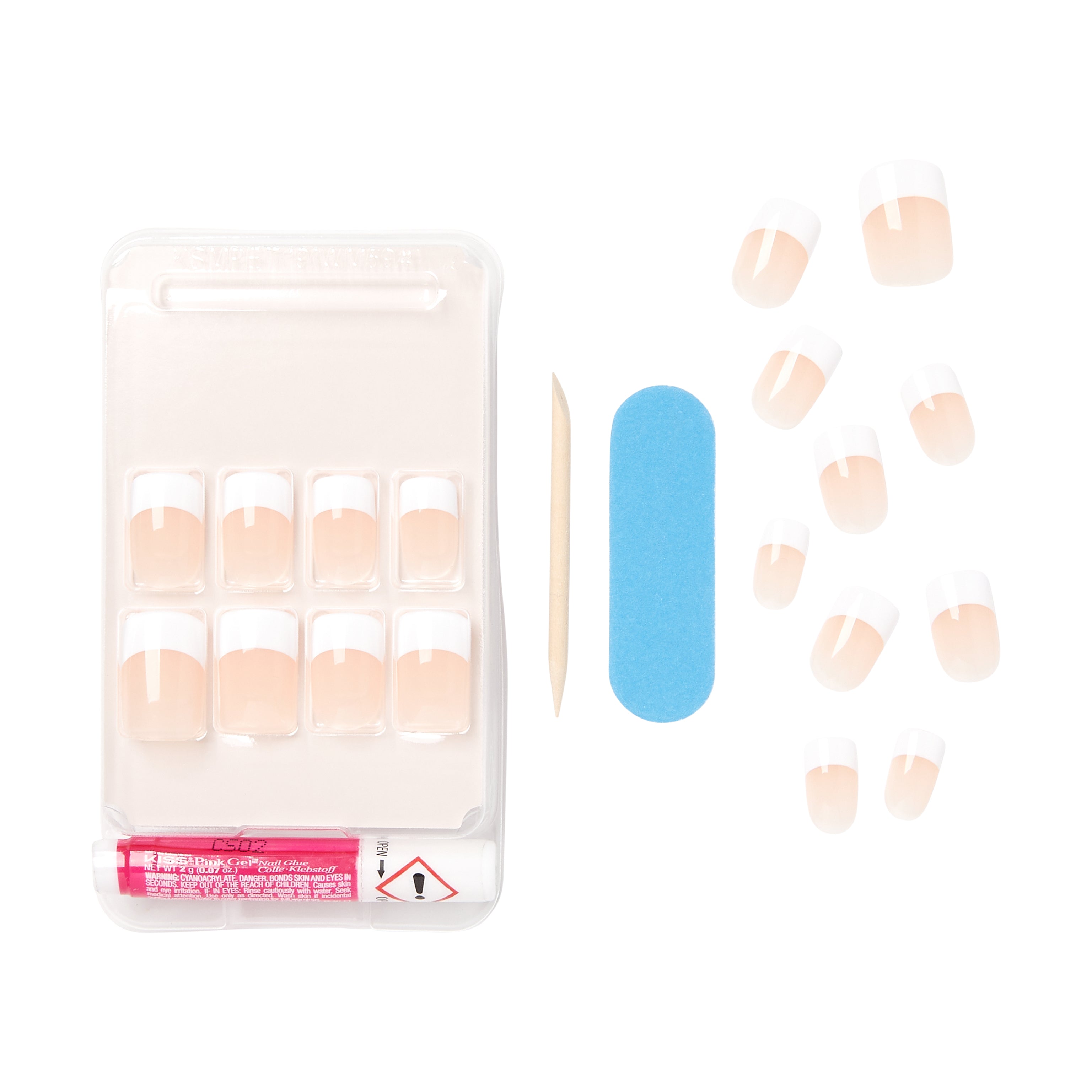 Paznokcie KISS Salon Acrylic French Nails Rumour Mill