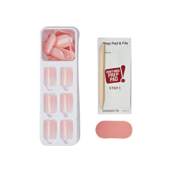imPRESS Color Bare but Better Press-On Nails, No Glue, Pink, Short Squoval, 33 Ct.