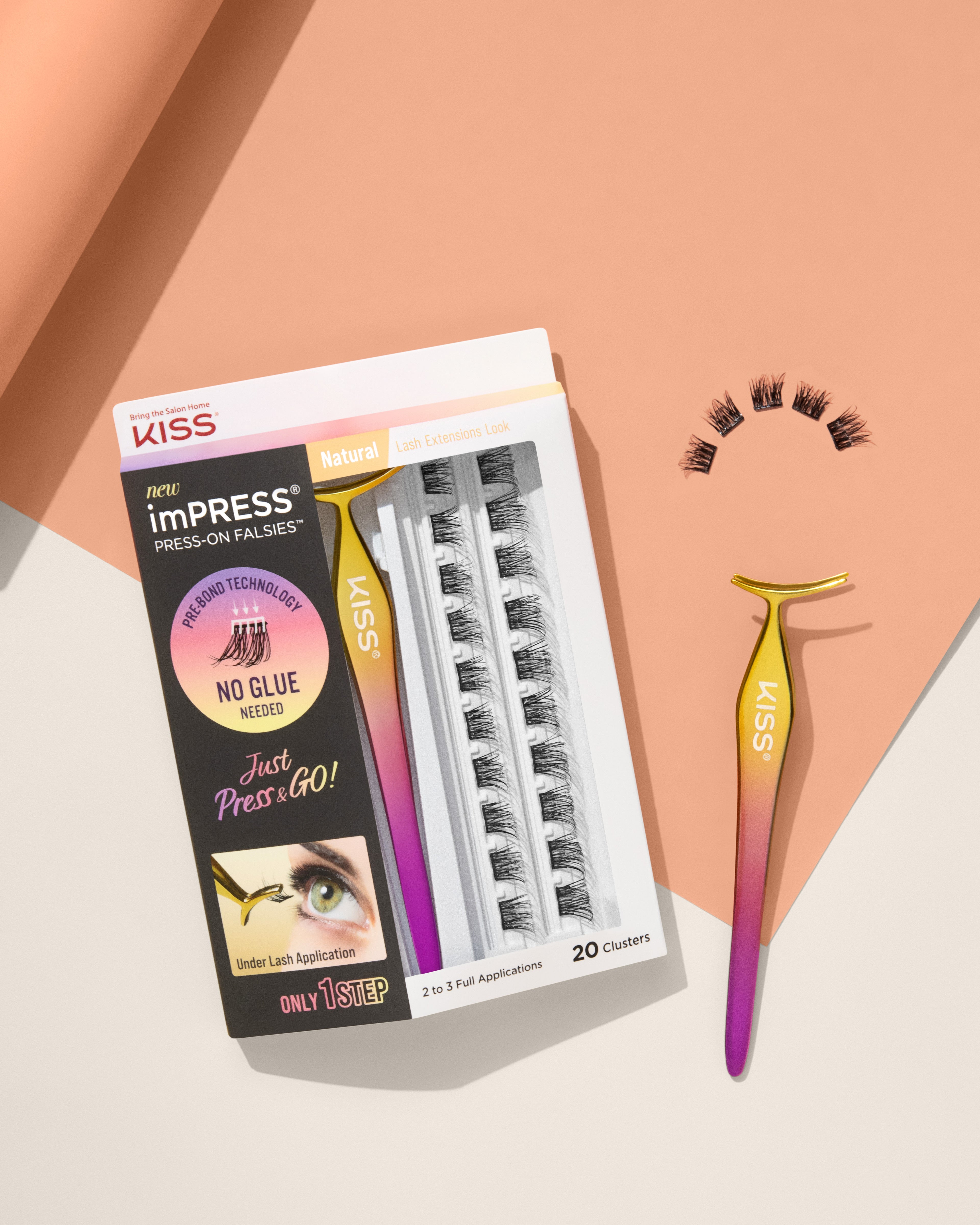 imPRESS Press-On Falsies 20 Clusters - Natural