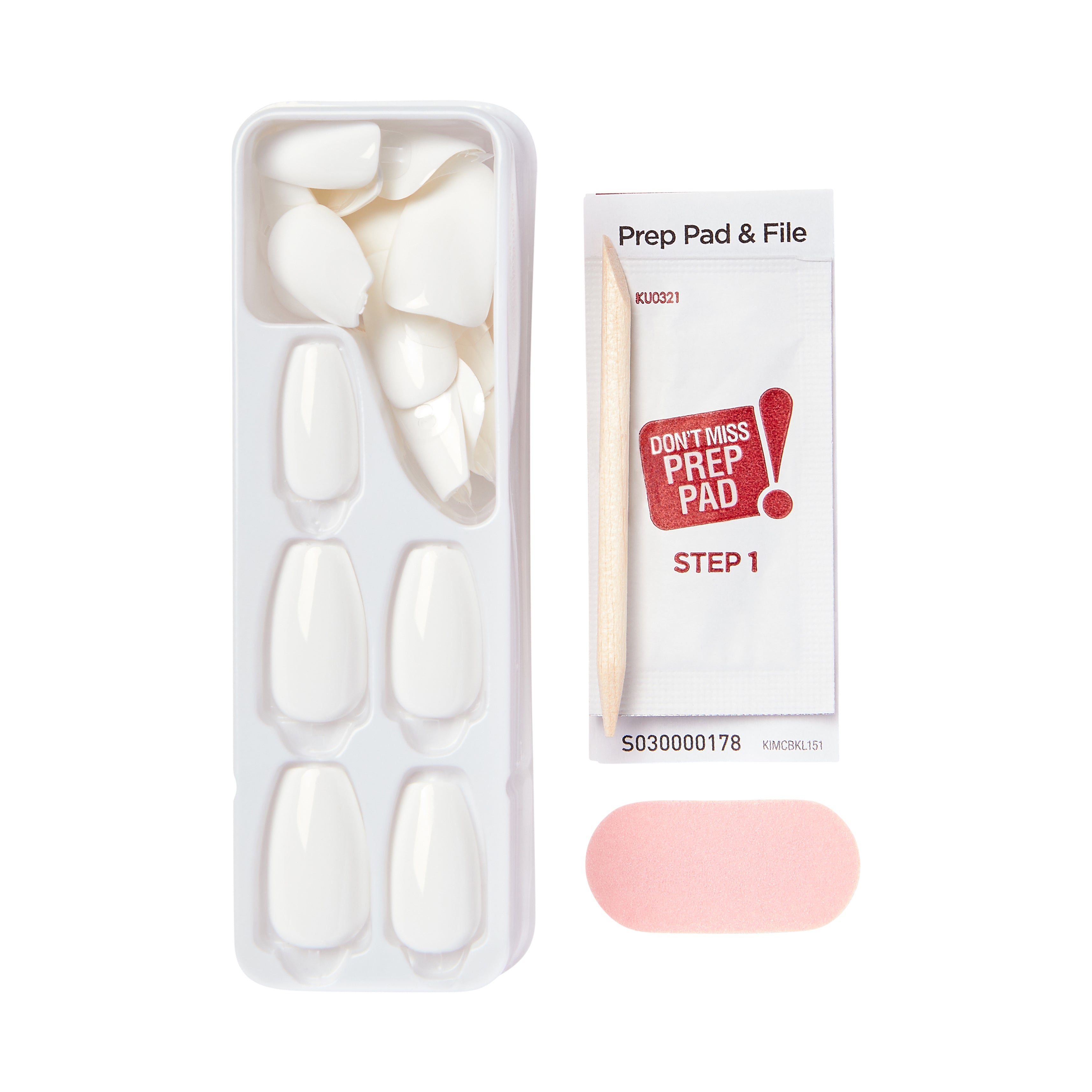 imPRESS Color Press-On Manicure Coffin Medium- Frosting