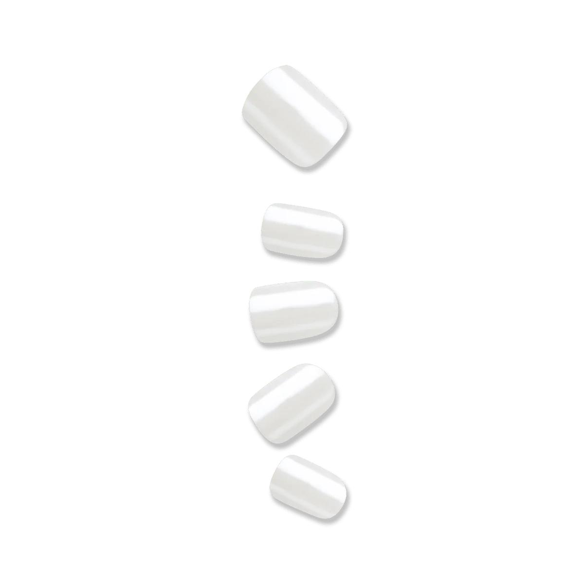 colorFX by imPRESS Press-On Nails, No Glue Needed, White, Short Squoval, 33 Ct.