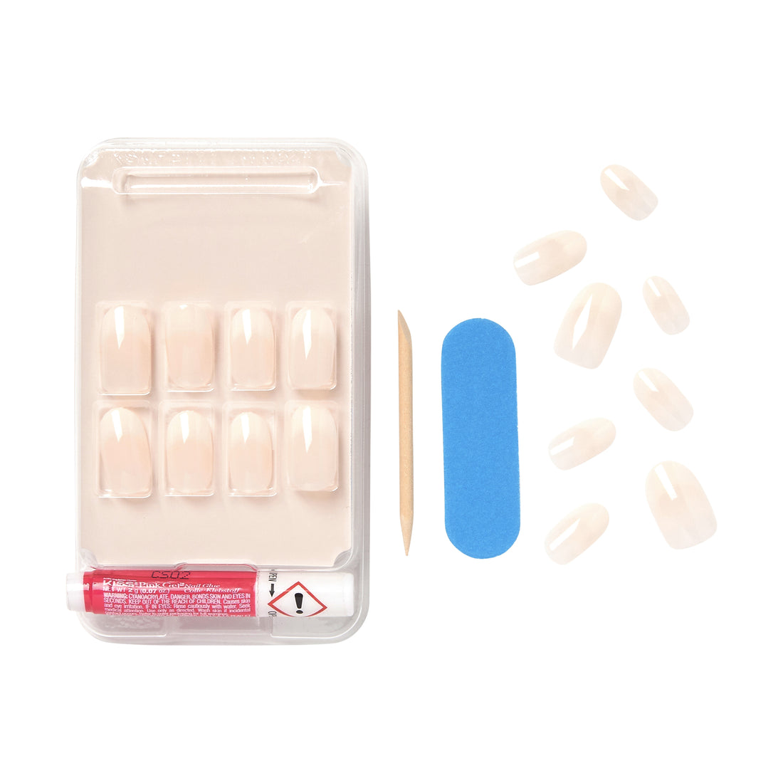 KISS Salon Acrylic French Nude Nails - Graceful