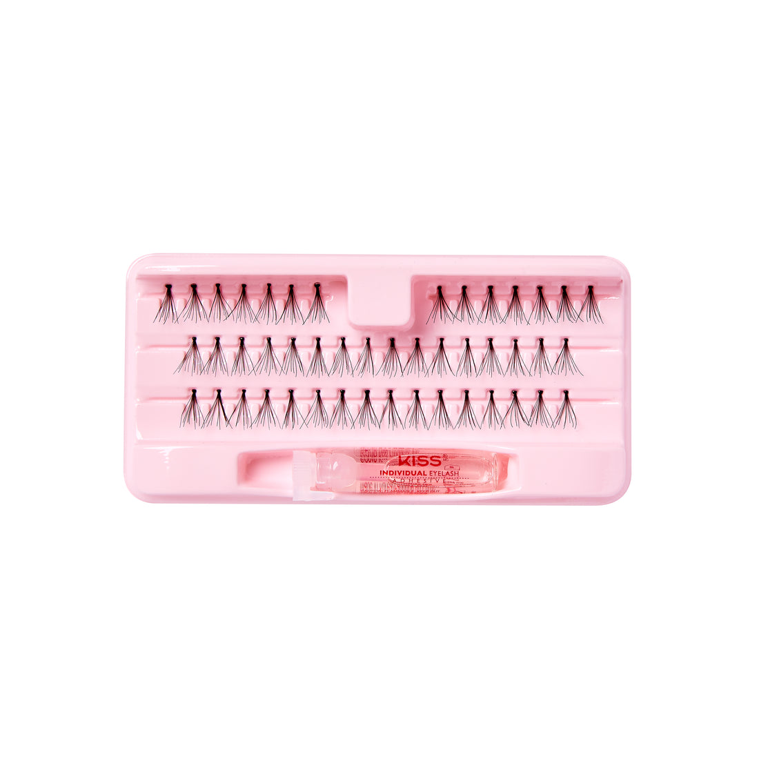 KISS Individual False Eyelashes with Lash Glue, DIY Lash Extensions, 48 Lash Clusters