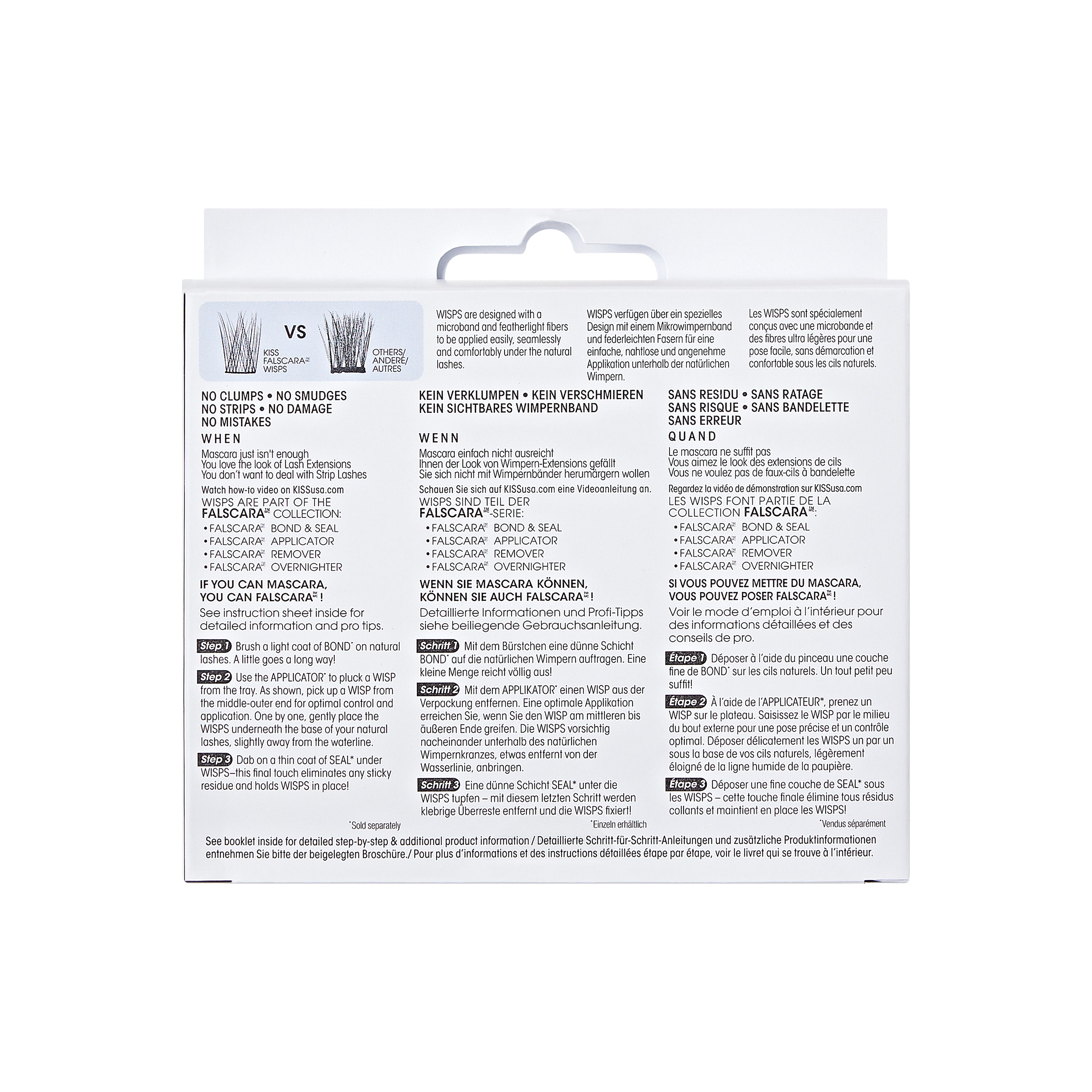 KISS Falscara Collection DIY Eyelash Extensions Multi Pack, Petite Volume Wisps, 24 Ct.