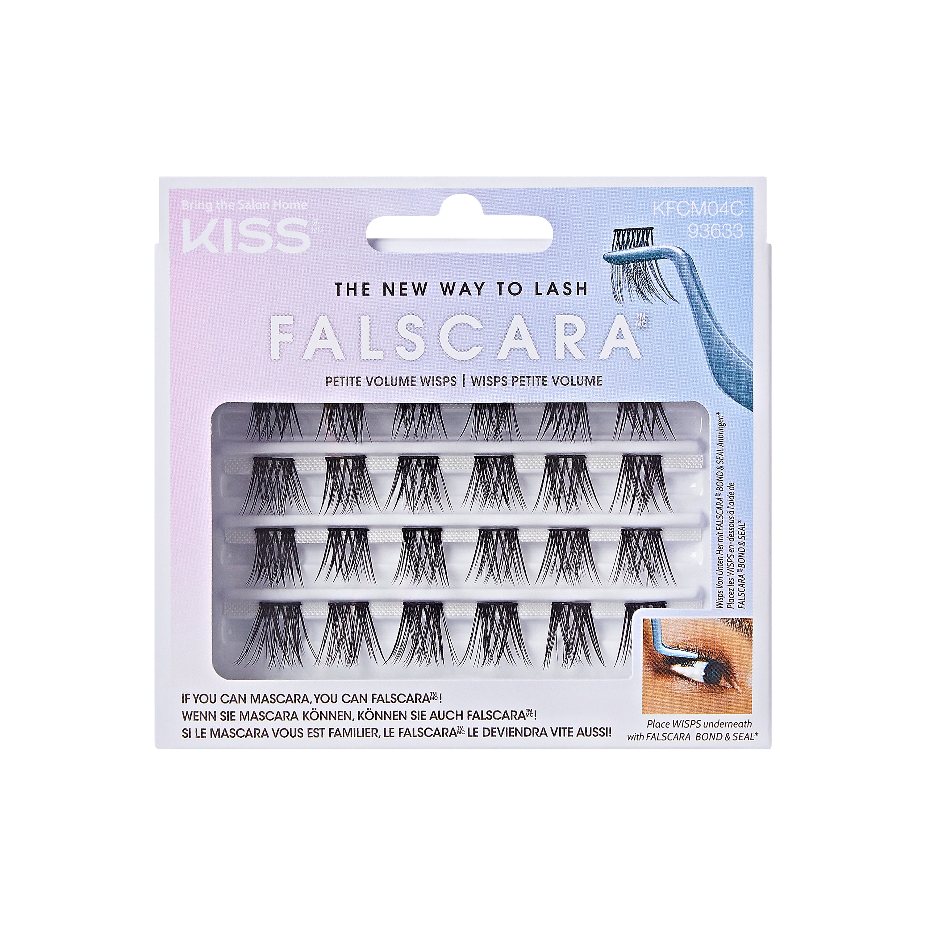 KISS Falscara Collection DIY Eyelash Extensions Multi Pack, Petite Volume Wisps, 24 Ct.