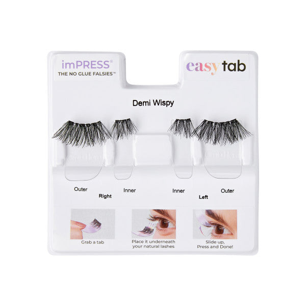 imPRESS Falsies Easy Tab Self Adhesive Eyelashes– Demi Wispy