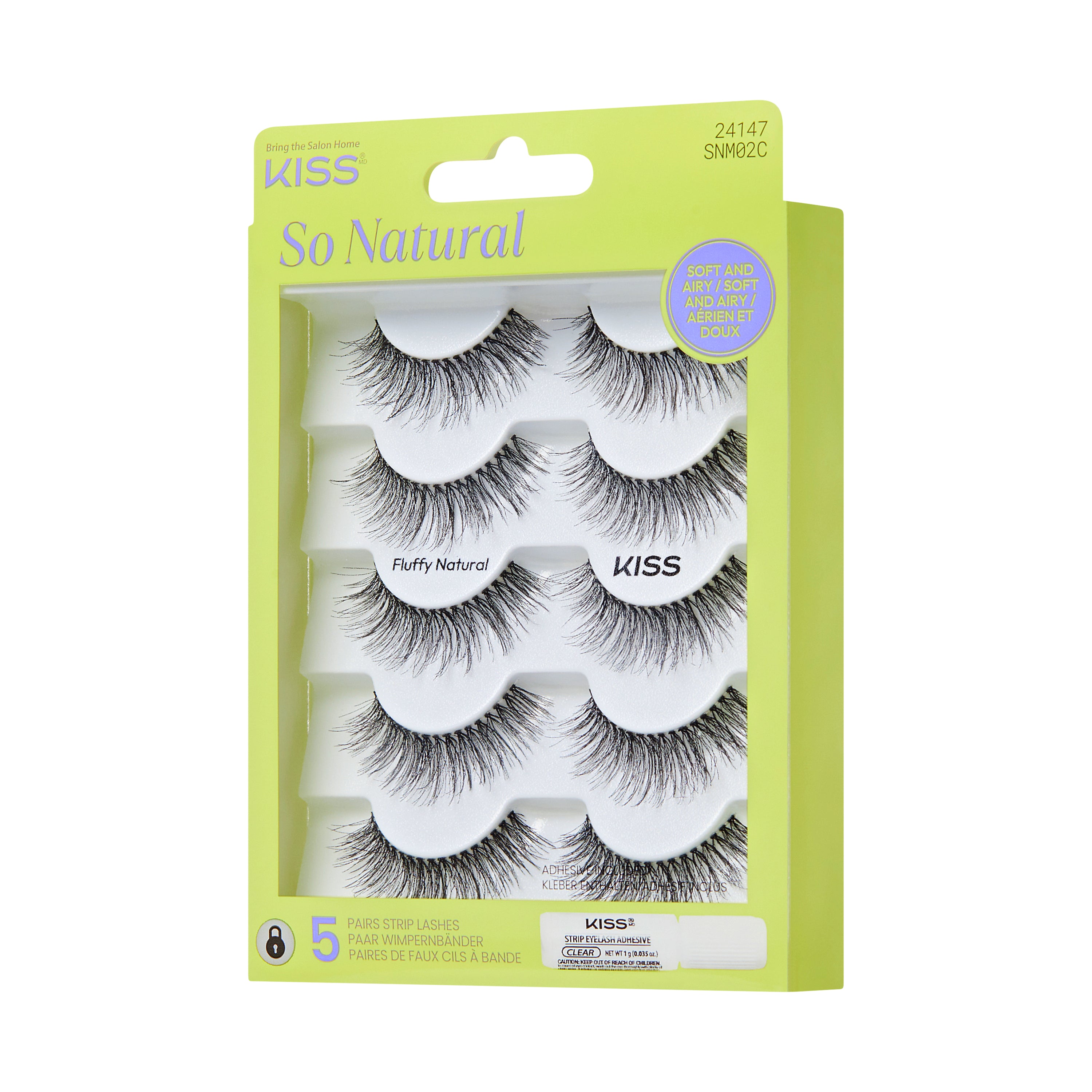 Rzęsy Kiss So Natural - Fluffy Natural, Multipak