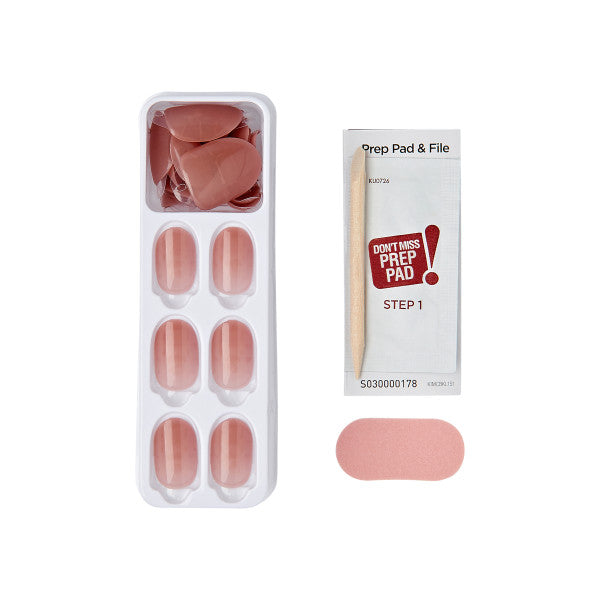 imPRESS Color Bare but Better Press-On Nails, No Glue, Charmer, Short Oval, 33 Ct.
