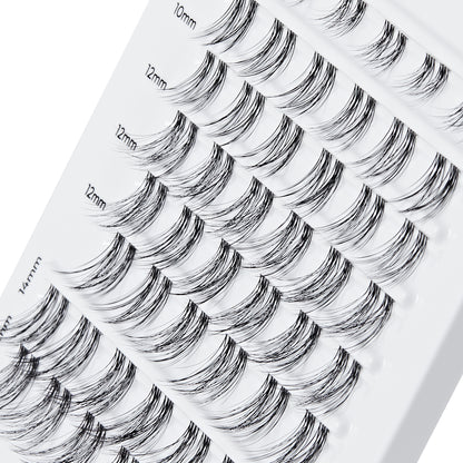KISS FALSCARA Multipack False Eyelashes Lash Extensions, Soft Wispy, 50 Lash Clusters