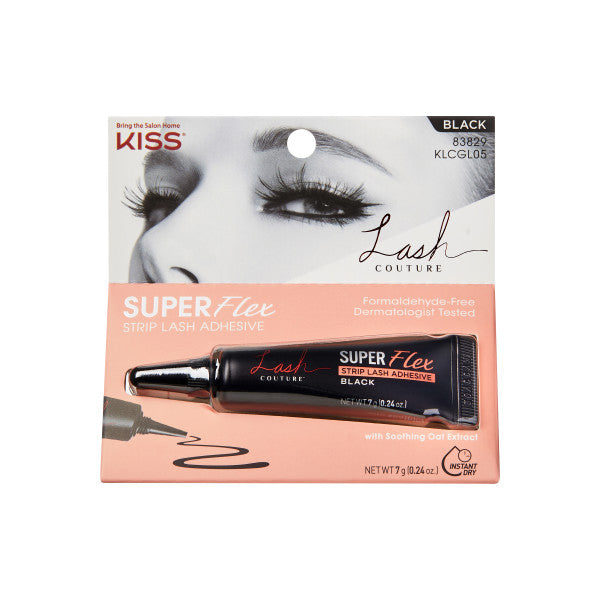 KISS Lash Couture Super Flex Oat Infused Latex Lash Adhesive, 7 g (0.24 oz.) - Black