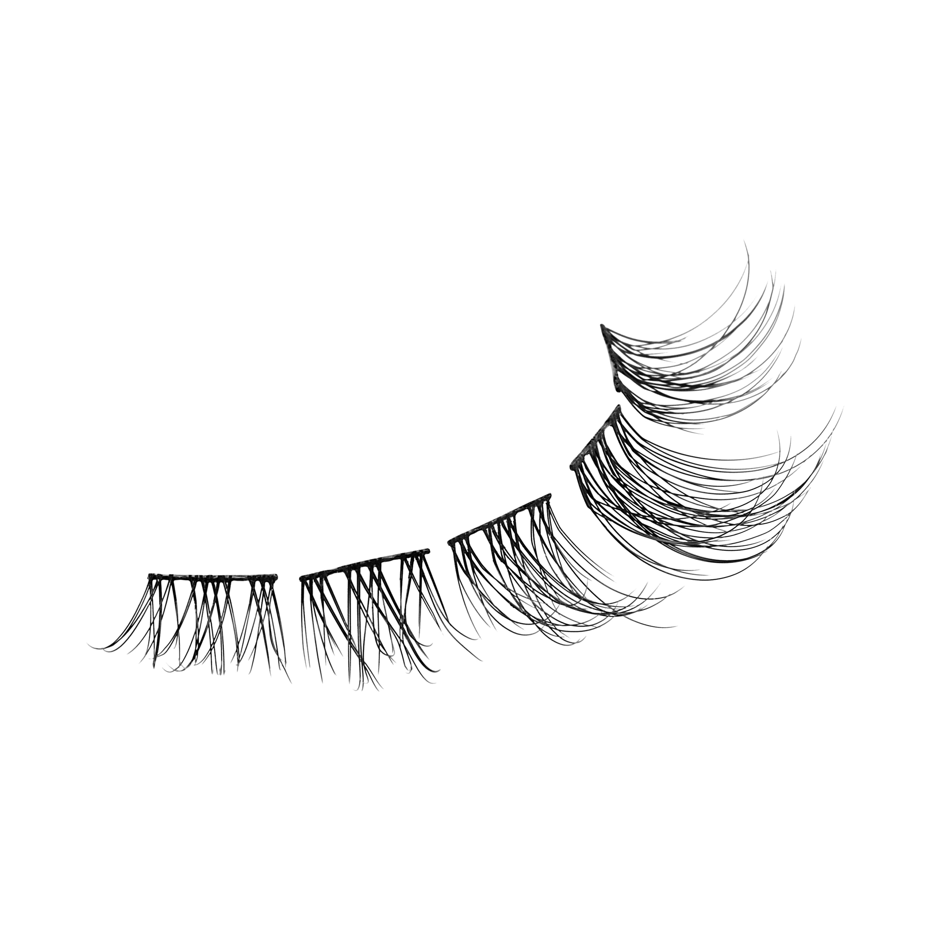 KISS FALSCARA Multipack False Eyelashes Lash Extensions, Ultra Natural, 50 Lash Clusters