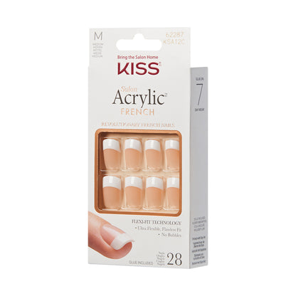 Paznokcie KISS Salon Acrylic French Nails Rumour Mill