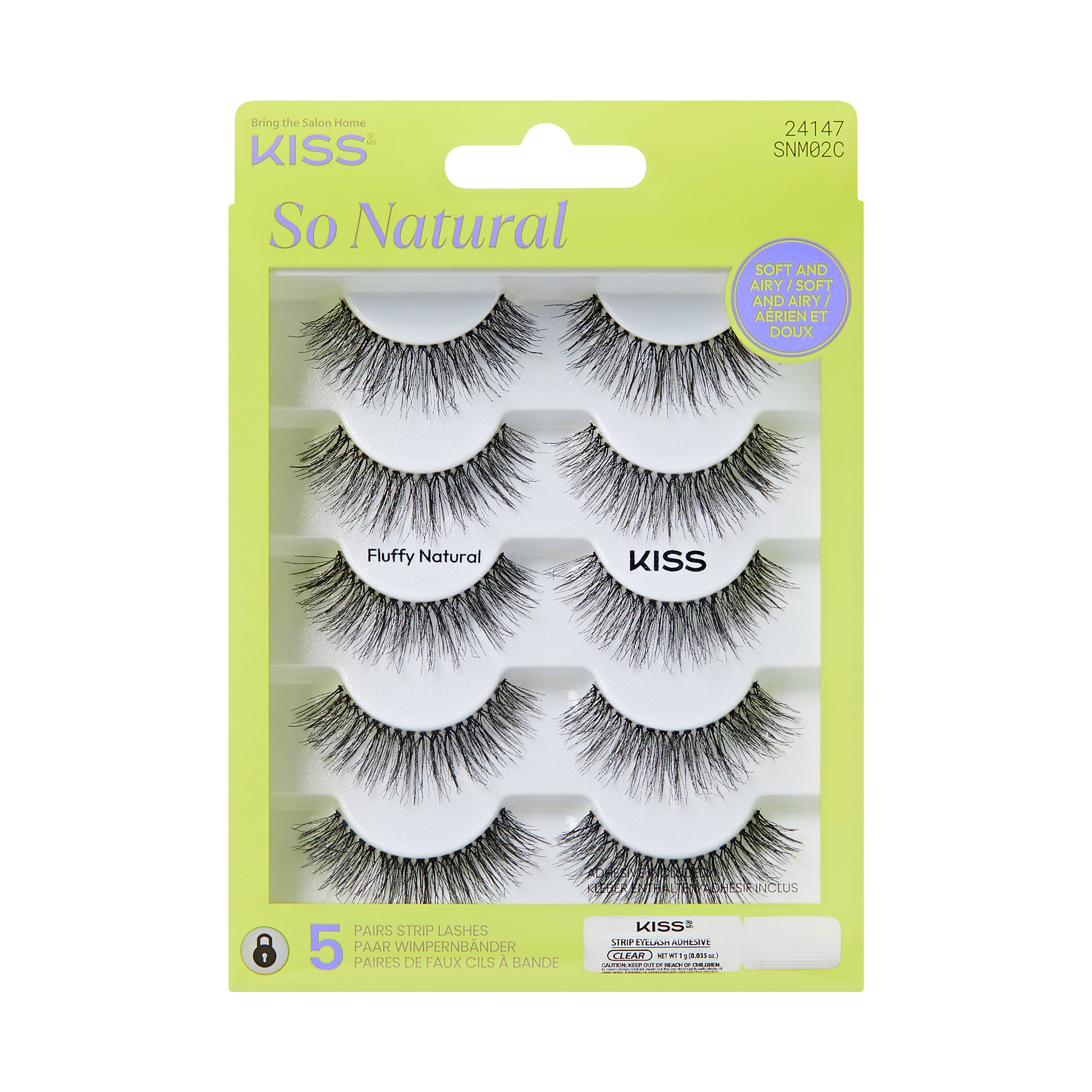 Rzęsy Kiss So Natural  - Fluffy Natural, Multipak