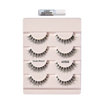 KISS The New Natural False Eyelashes Full Strip Lash Multipack, &