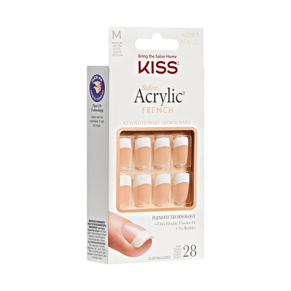Paznokcie KISS Salon Acrylic French Nails Rumour Mill