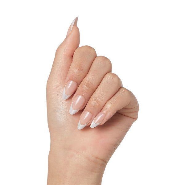 KISS Gel Fantasy Magnetic Press-On Nails, ‘North Coast’, Silver, Medium Almond, 31 Pieces