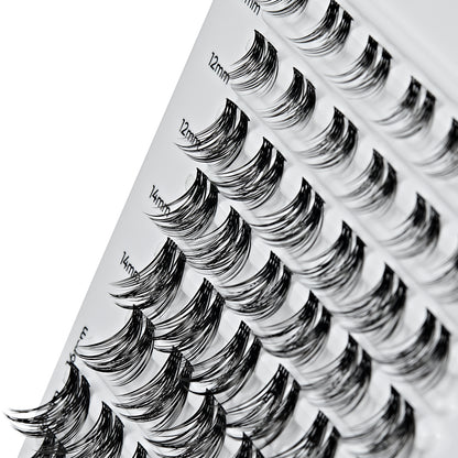 KISS FALSCARA Multipack False Eyelashes Lash Extensions, Classic Wispy, 50 Lash Clusters