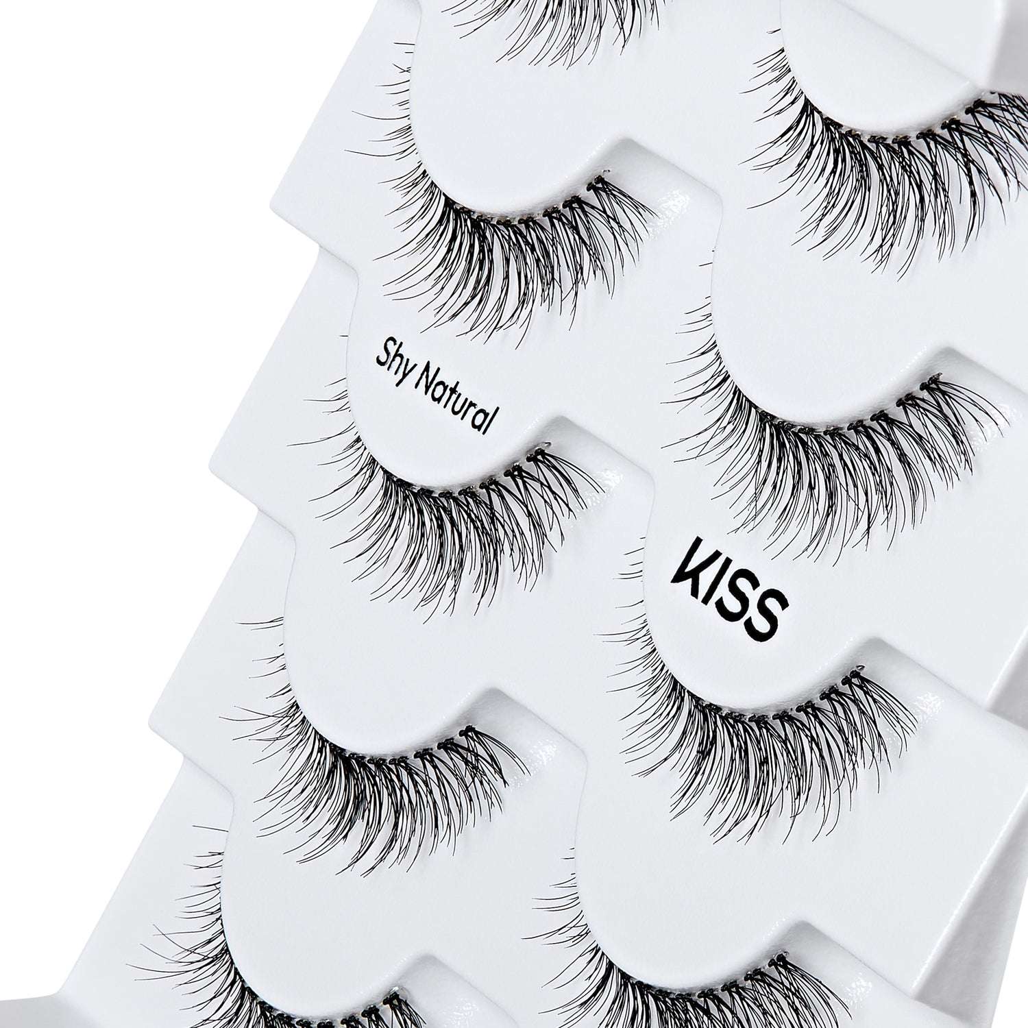 KISS So Natural False Eyelashes, ‘Shy Natural’, 8mm-10mm, Natural Volume, 5 Pairs