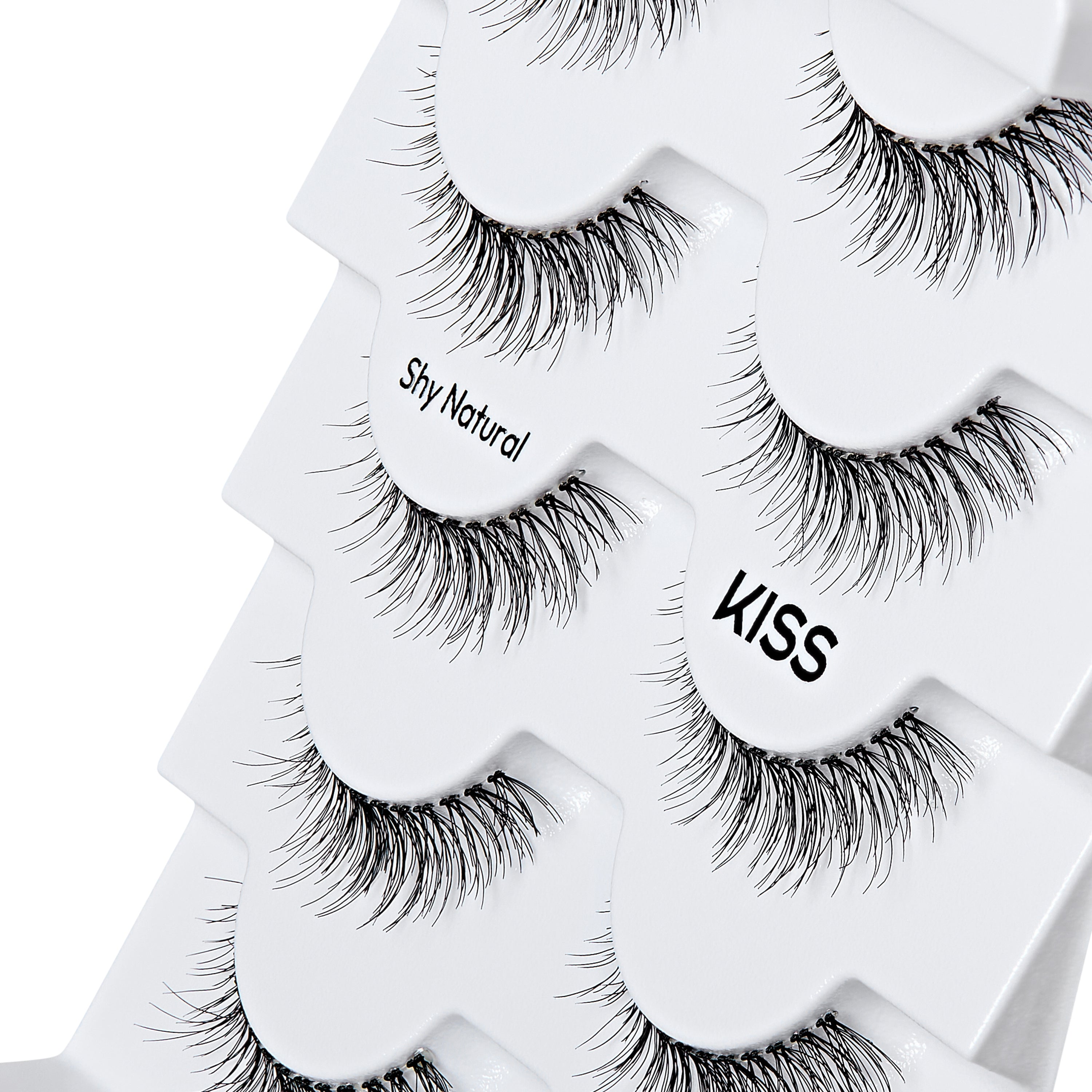 KISS So Natural False Eyelashes, ‘Shy Natural’, 8mm-10mm, Natural Volume, 5 Pairs
