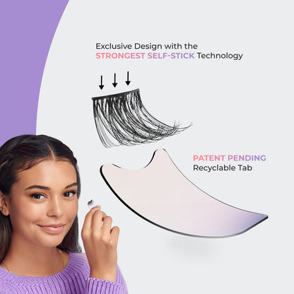 imPRESS Falsies Easy Tab Self Adhesive Eyelashes – Classy Natural
