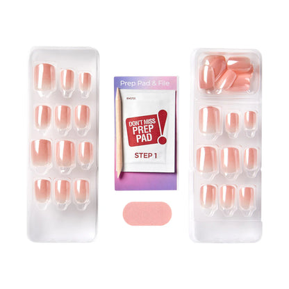colorFX by imPRESS  Press-On Nails, No Glue Needed, Pink, Short Squoval, 33 Ct.