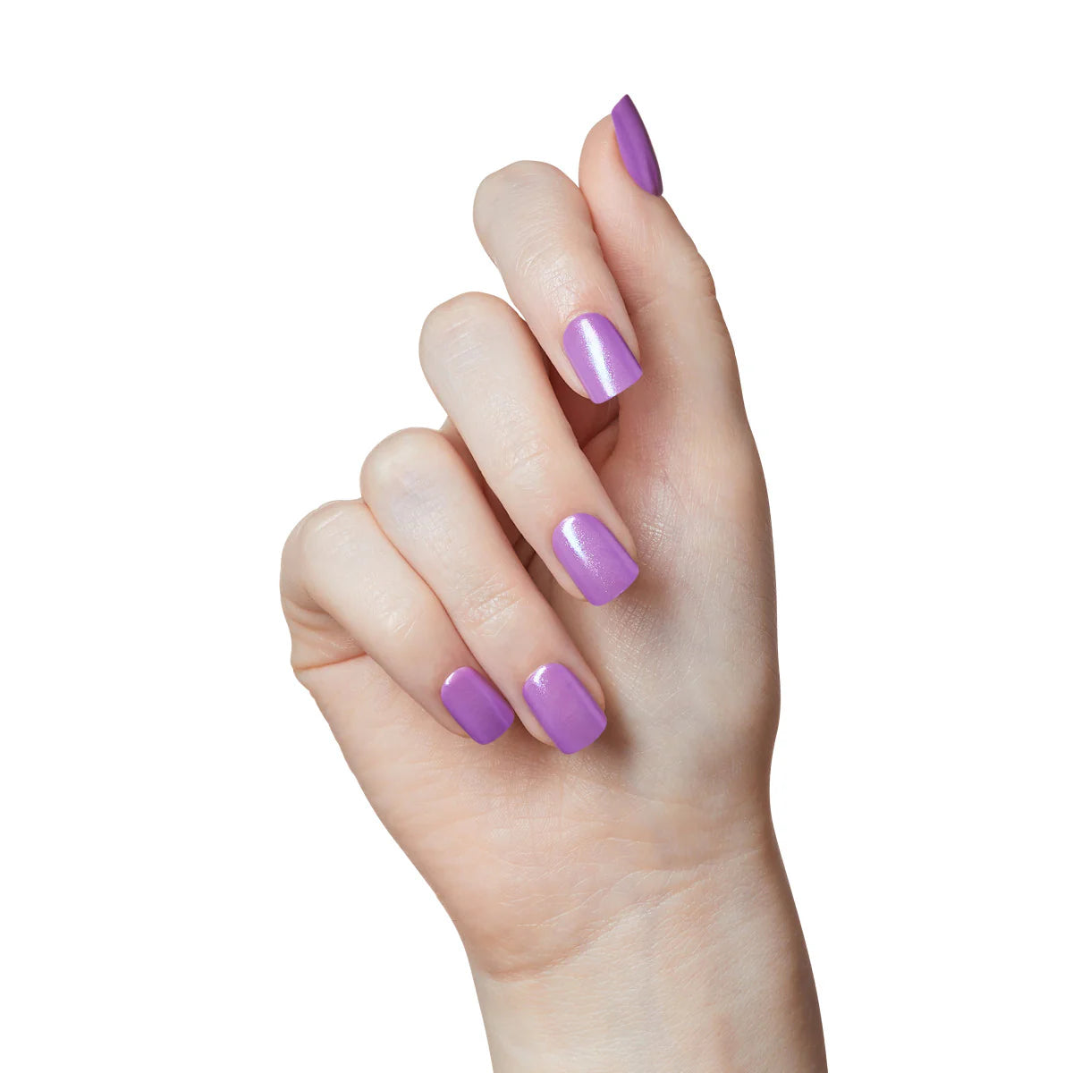 colorFX by imPRESS  Press-On Nails, No Glue Needed, Purple, Short Squoval, 33 Ct.