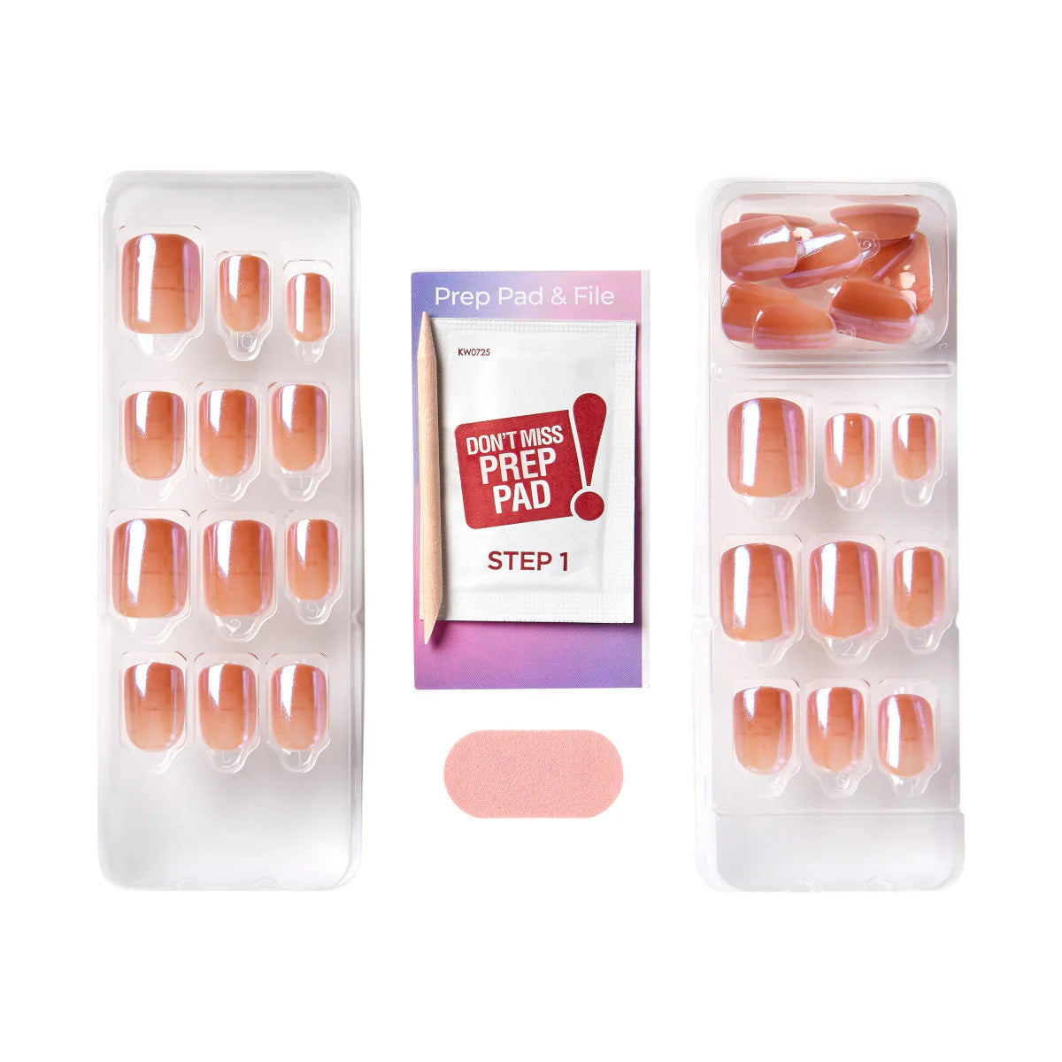 colorFX by imPRESS  Press-On Nails, No Glue Needed, Neutral, Short Squoval, 33 Ct.