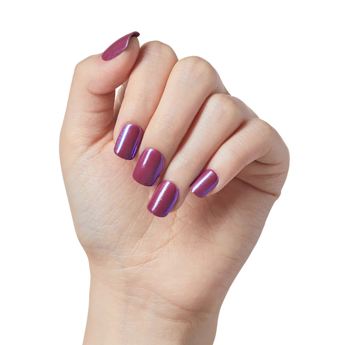colorFX by imPRESS  Press-On Nails, No Glue Needed, Purple, Short Squoval, 33 Ct.