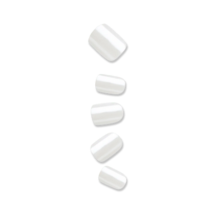 colorFX by imPRESS  Press-On Nails, No Glue Needed, White, Short Squoval, 33 Ct.