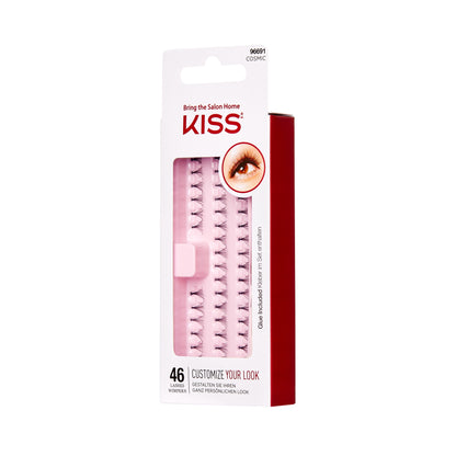 KISS Individual False Eyelashes with Lash Glue, DIY Lash Extensions, 48 Lash Clusters