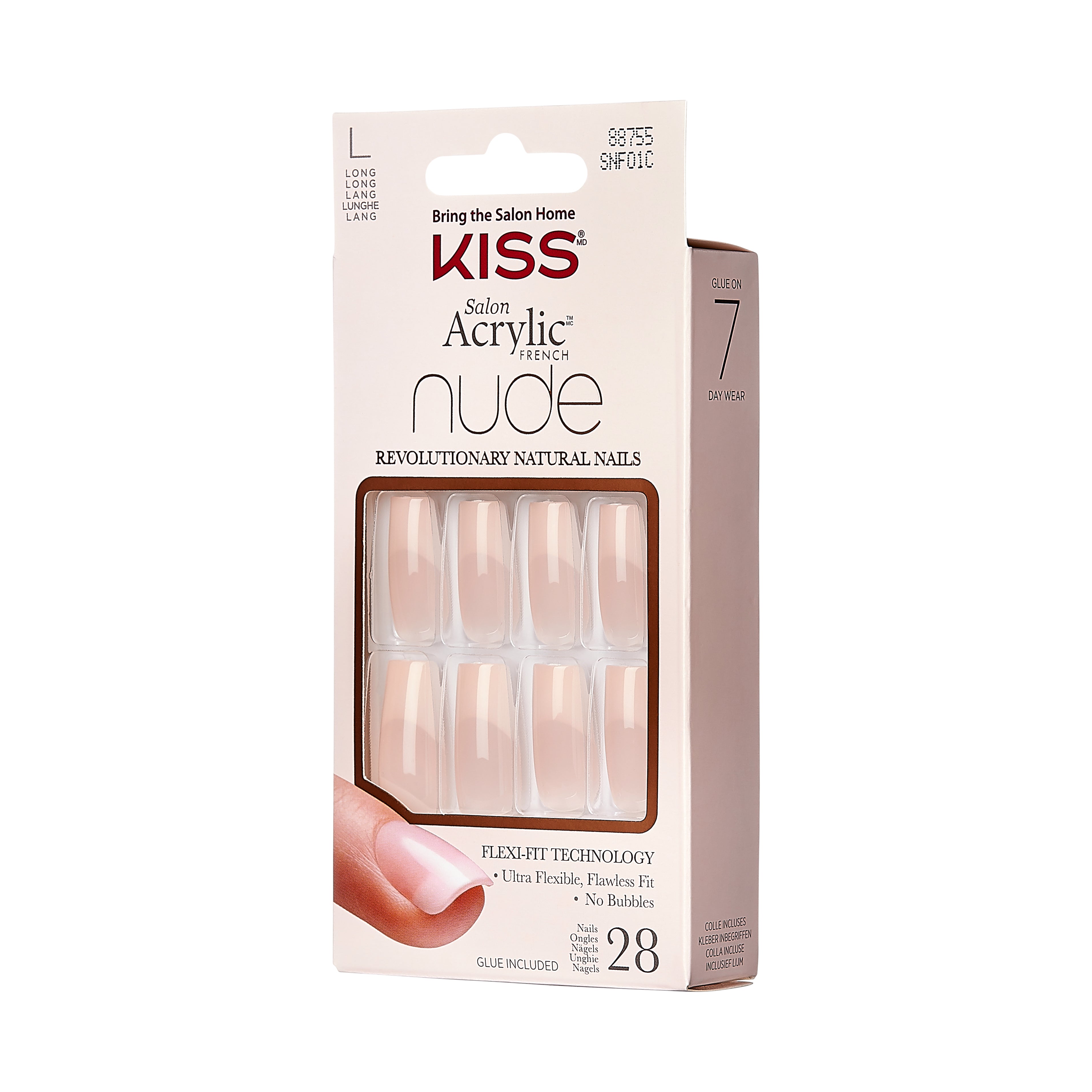 KISS Salon Acrylic French Nude Nails - Reveal It