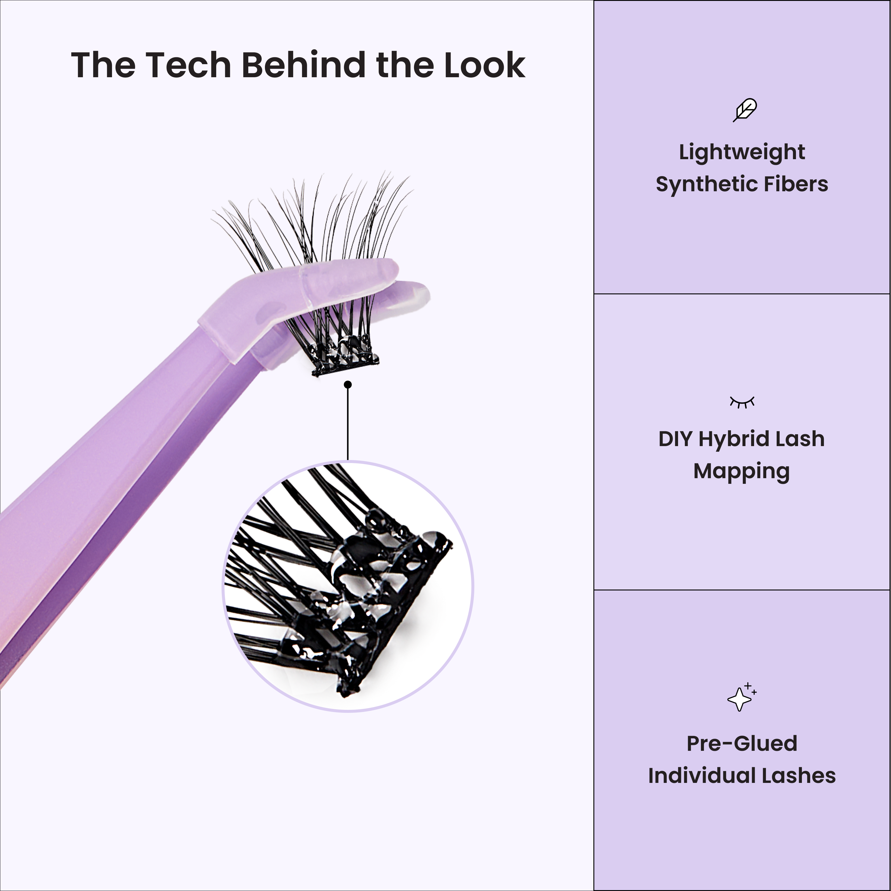 KISS imPRESS Pre-Glued Individual Lashes Kit, Self Adhesive Eyelashes, 60 Lash Clusters