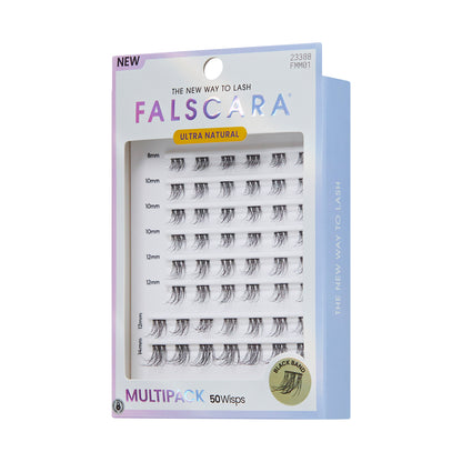 KISS FALSCARA Multipack False Eyelashes Lash Extensions, Ultra Natural, 50 Lash Clusters