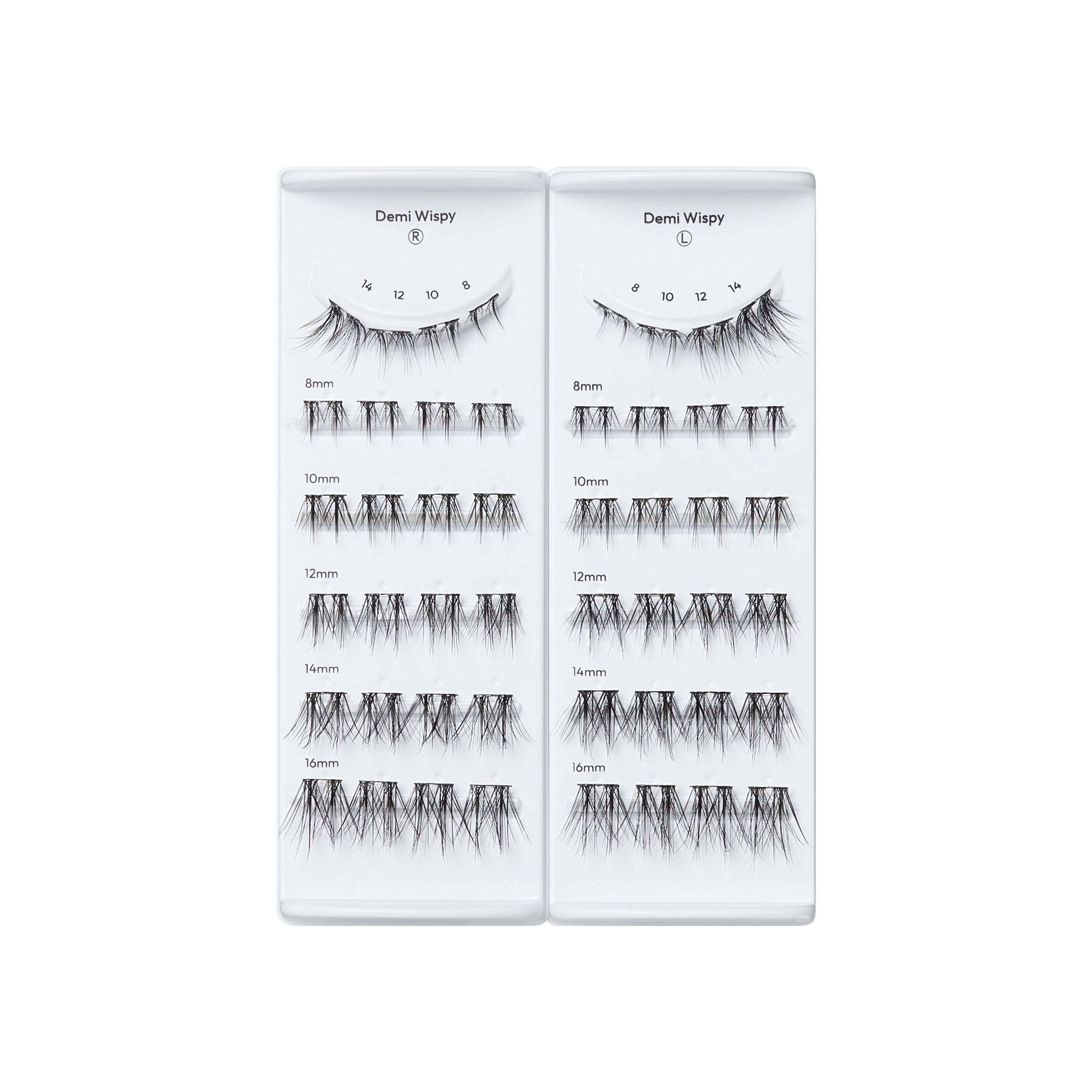 Rzęsy bondingowe samoprzylepne Impress Long Lasting Pre-Glued Lash Clusters zestaw Demi Wispy