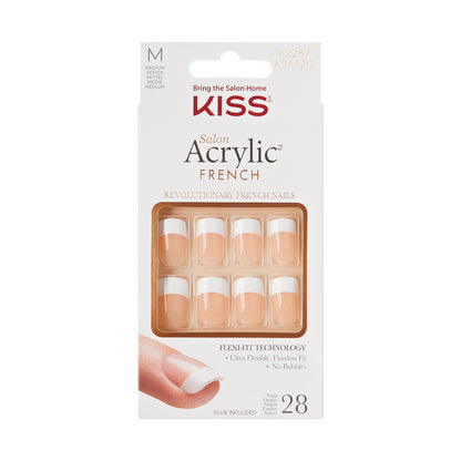 Paznokcie KISS Salon Acrylic French Nails Rumour Mill