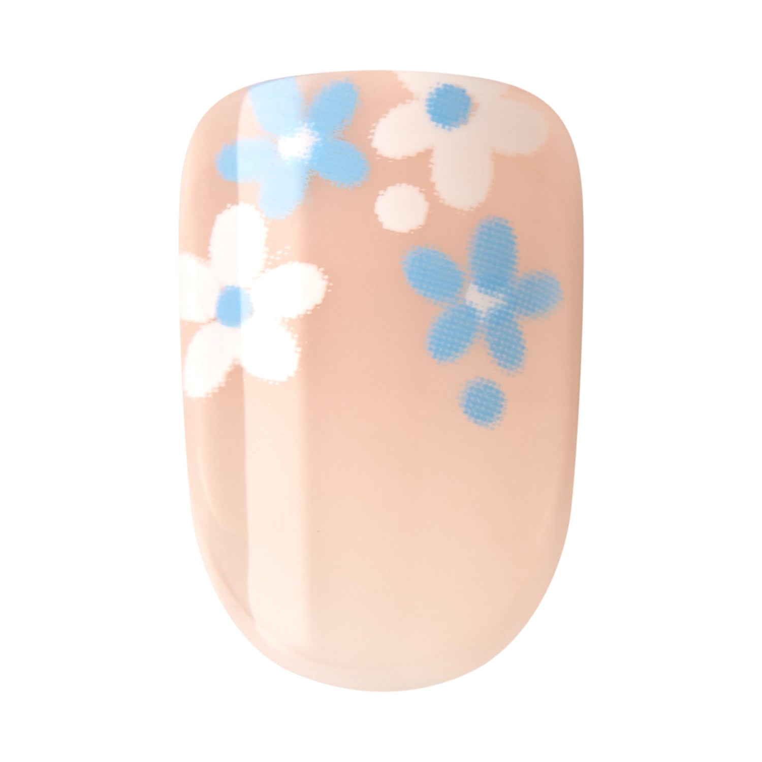 imPRESS Modern French Tip Press On Nails, No Glue Needed, Blue Tips, Short Square, 30 Ct.