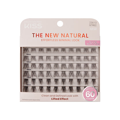 Kiss The New Natural False Eyelashes, Lash Extension Kit, Nude Blazer, 60 Trio Lash Clusters