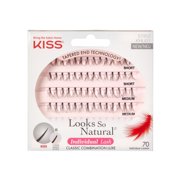 KISS Looks So Natural Individual Lash Clusters, Classic Combination Luxe, 70 Pieces