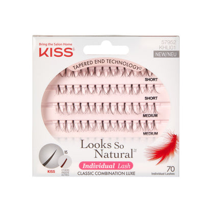 KISS Looks So Natural Individual Lash Clusters, Classic Combination Luxe, 70 Pieces